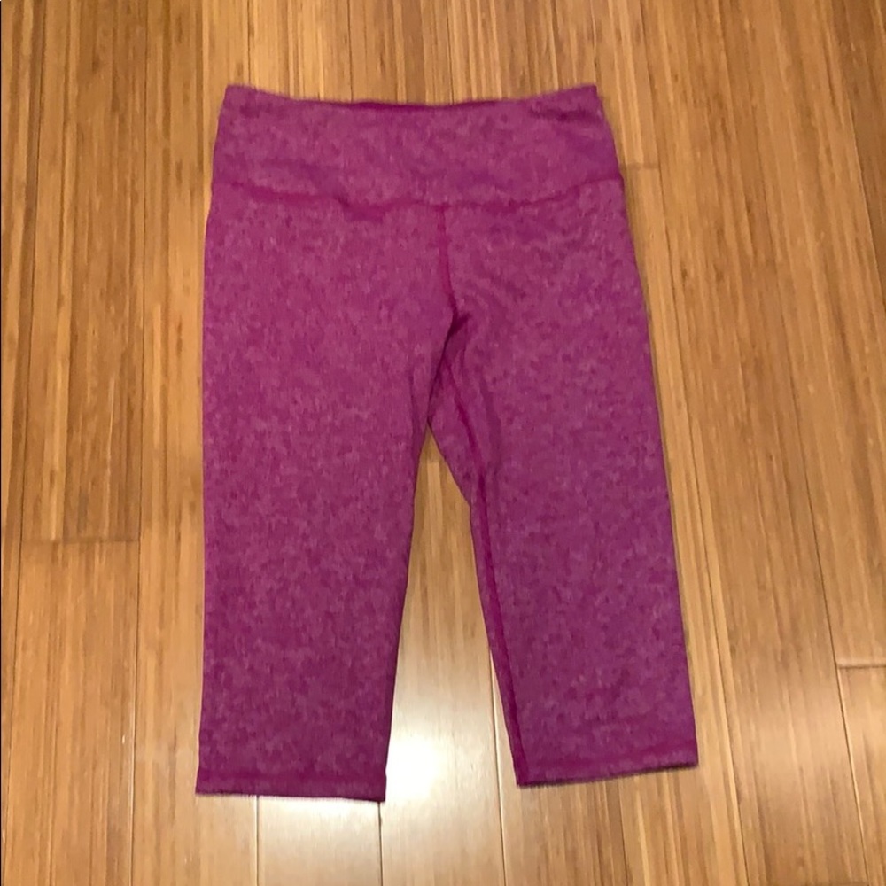 Pink spandex capris